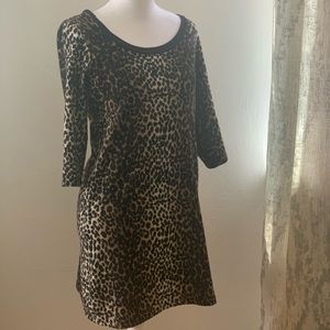 Leopard print mini dress